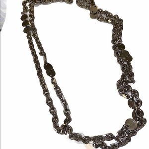 Vintage Silver Tone Long Necklace